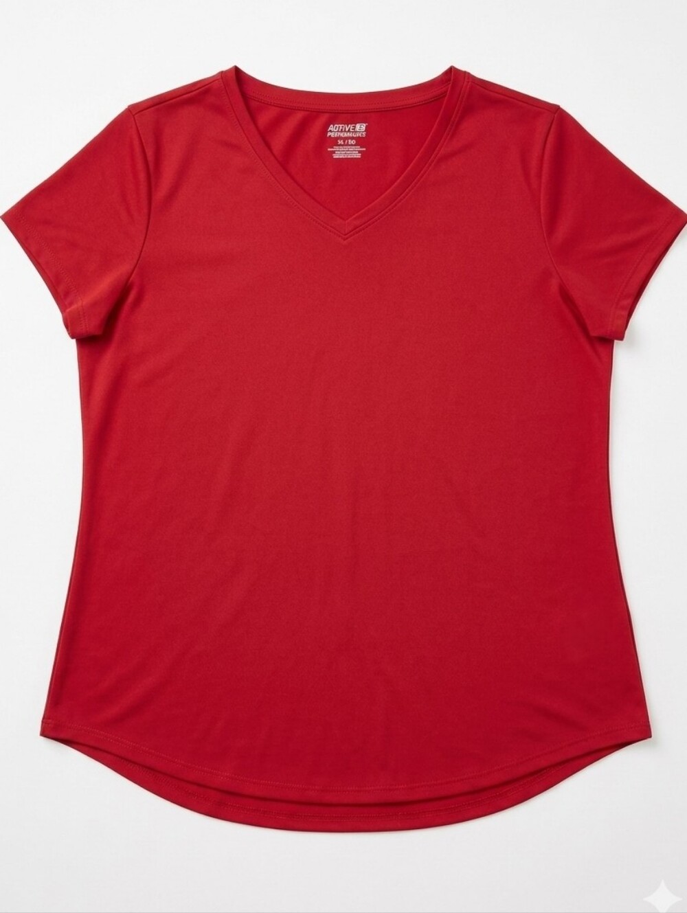 💛Red Brushed Vneck Short Sleeve Top Size 2XL